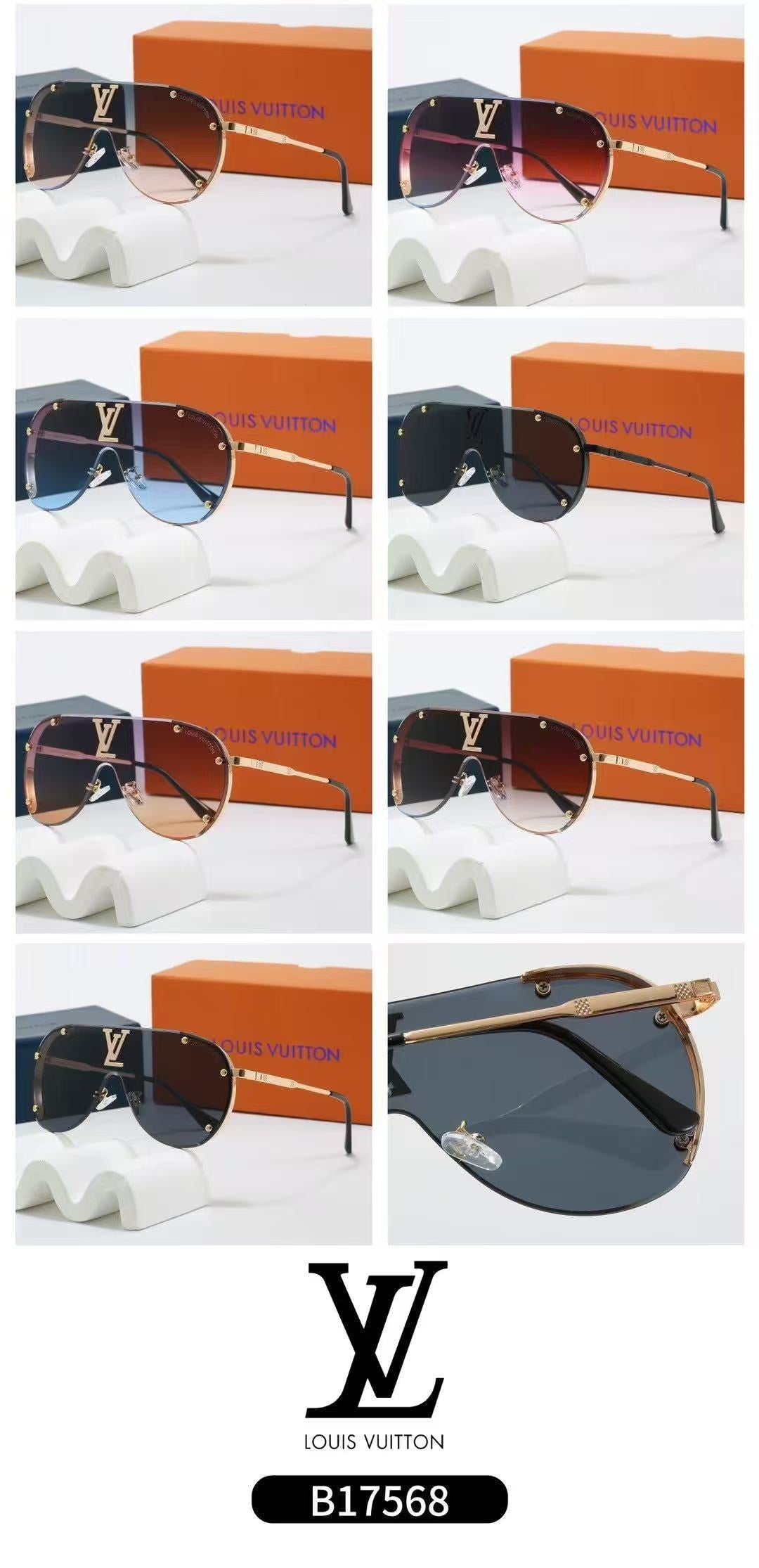 Louis vuitton Oversized. integrated metal trendy sunglasses