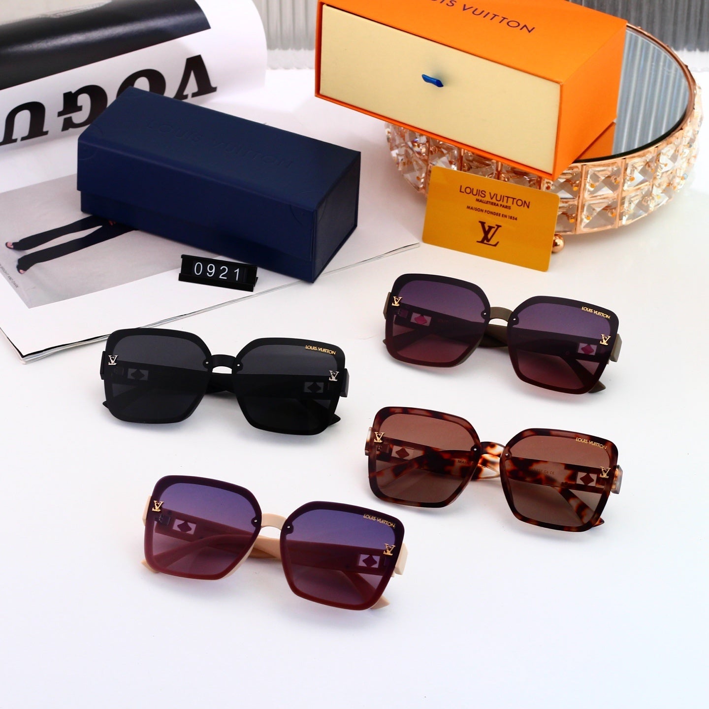Louis vuitton Metal Logo Oversized Sunglasses 0921