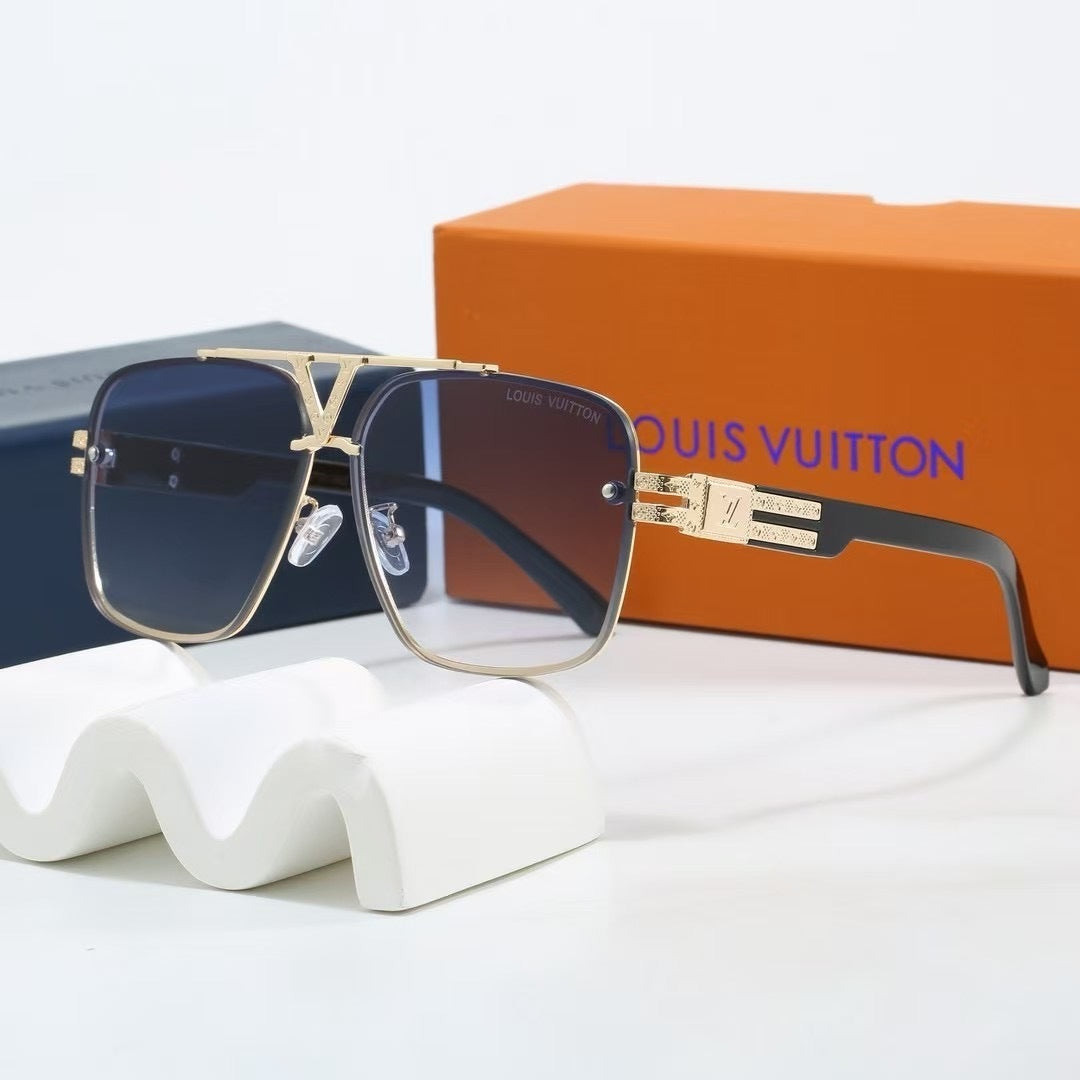 Louis vuitton V-Logo Double Bridge Aviator Sunglasses