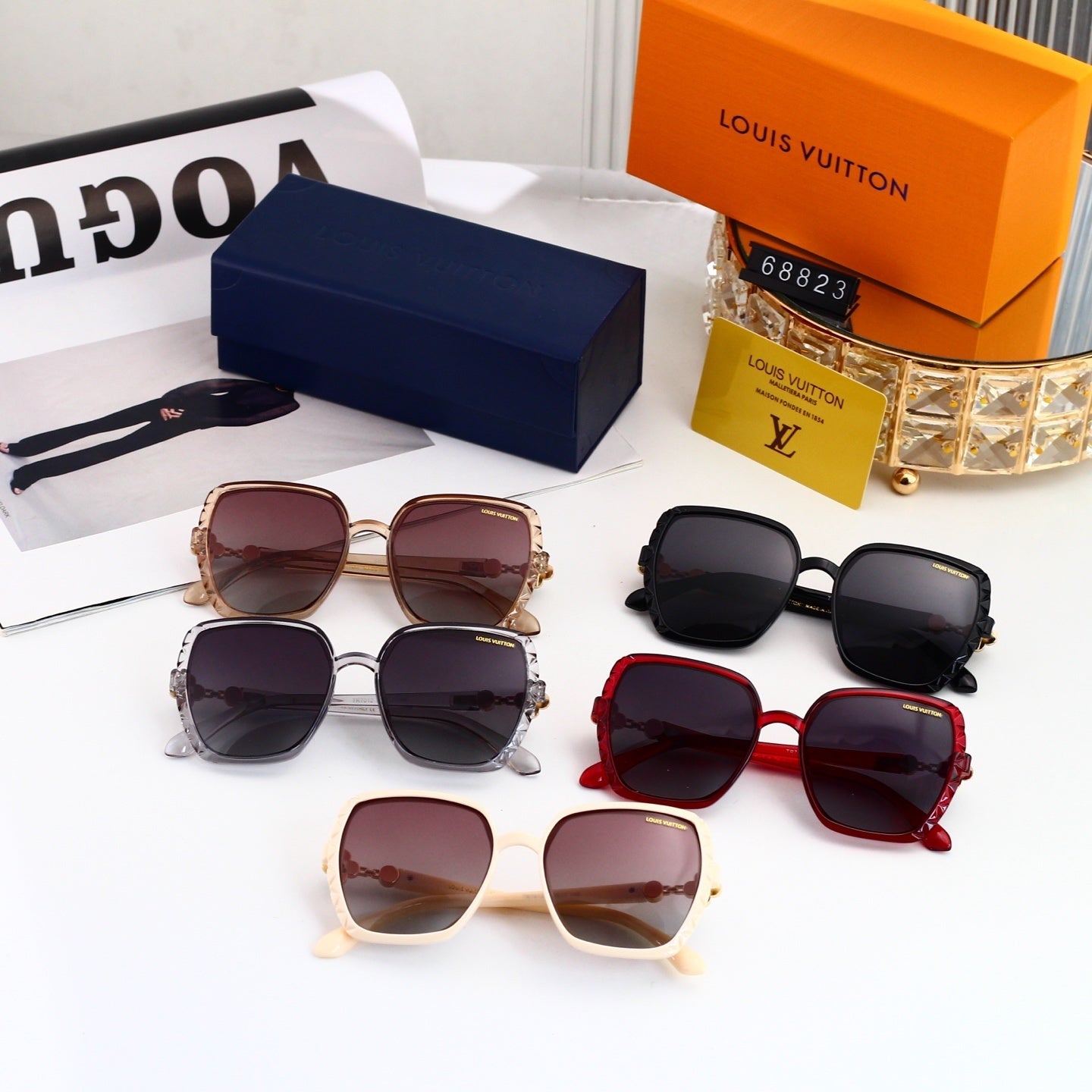 Louis vuitton Vintage Oversized Fashion Sunglasses in Multiple Colors 68823