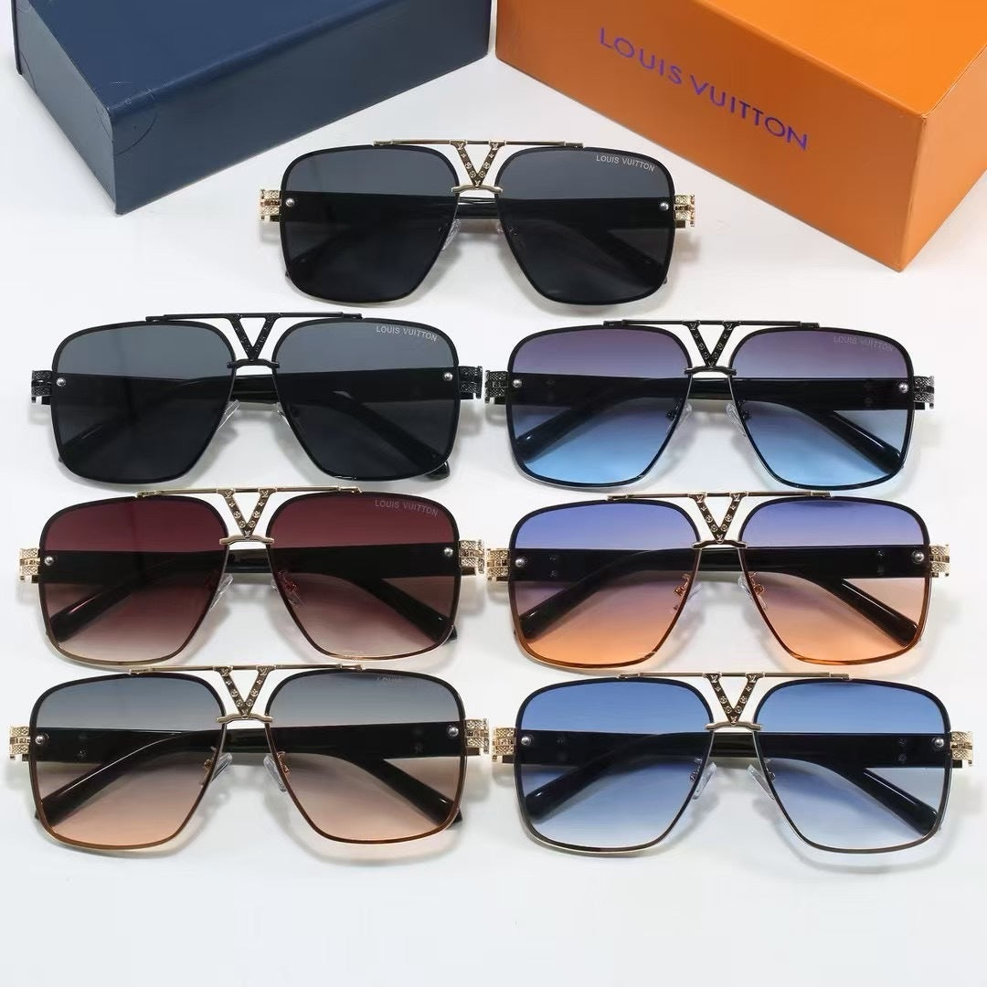 Louis vuitton V-Logo Double Bridge Aviator Sunglasses