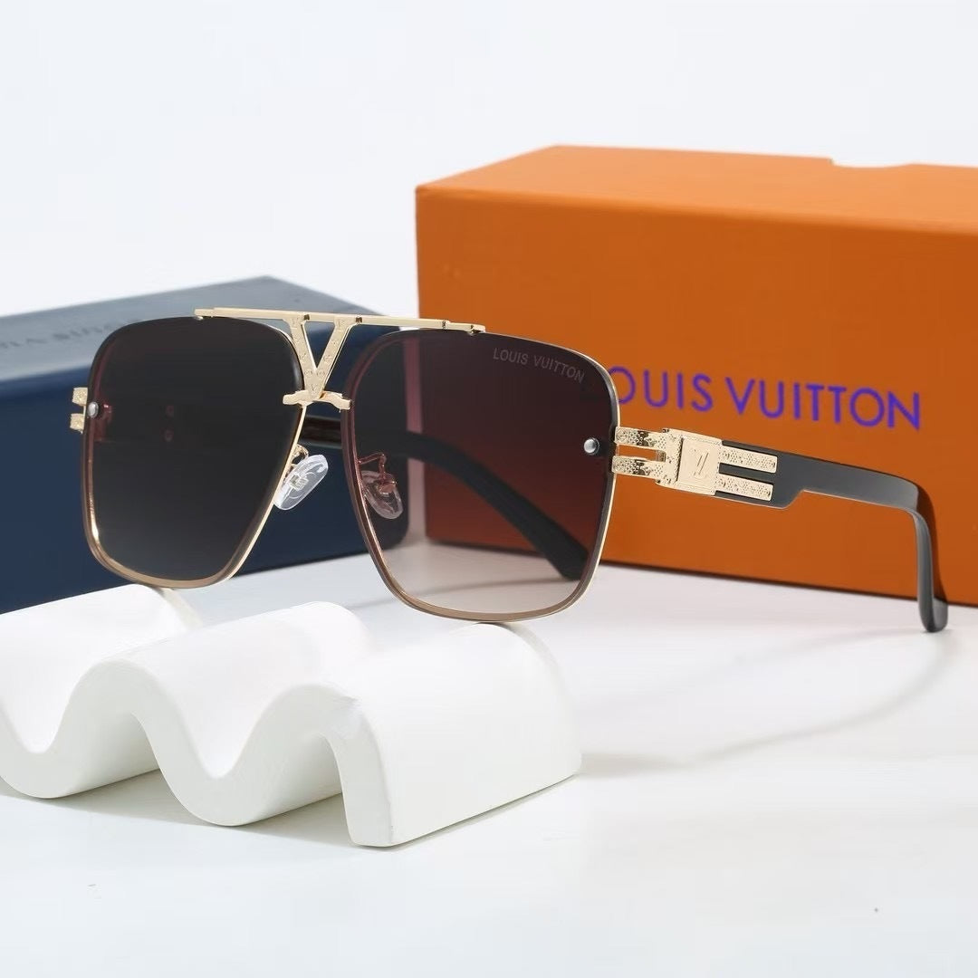 Louis vuitton V-Logo Double Bridge Aviator Sunglasses