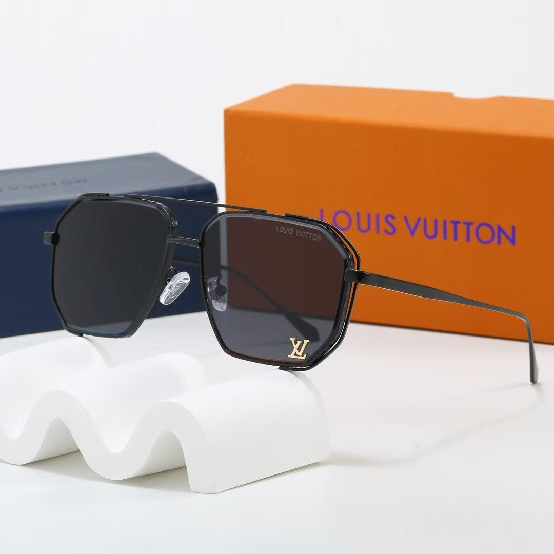 Louis vuitton Metal Double Bridge Polygonal Sunglasses