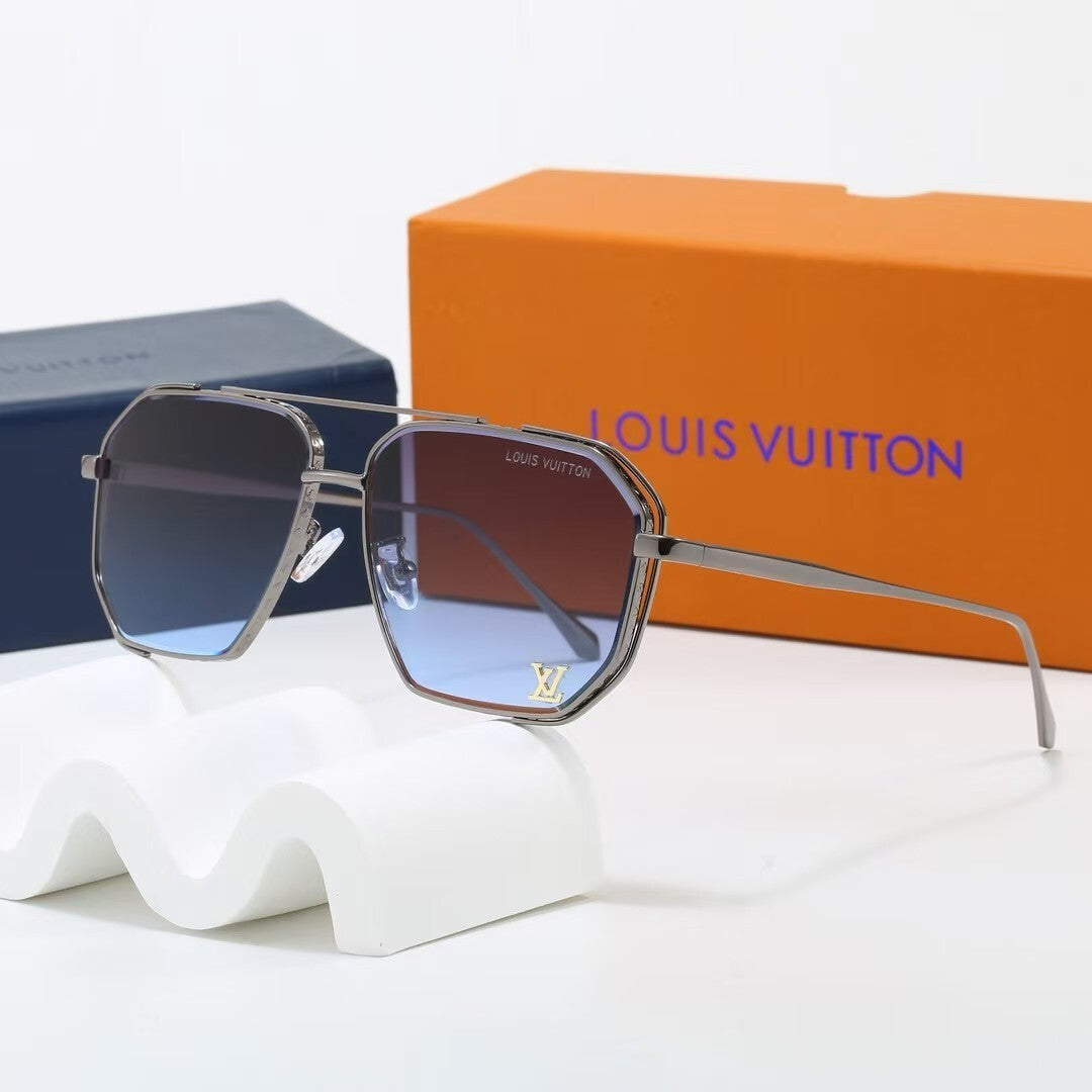 Louis vuitton Metal Double Bridge Polygonal Sunglasses