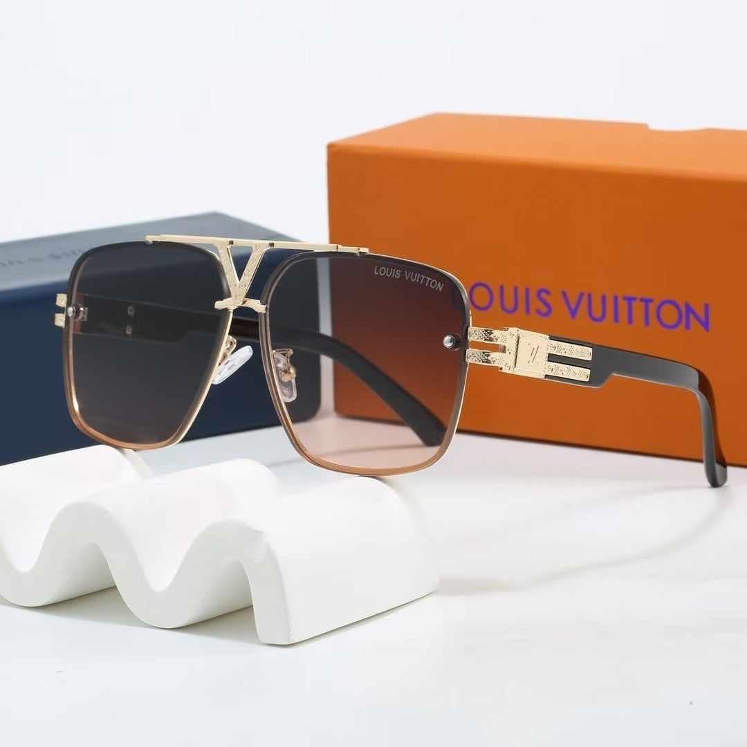 Louis vuitton V-Logo Double Bridge Aviator Sunglasses