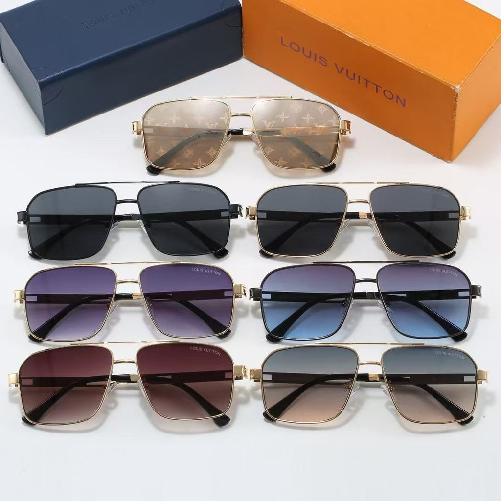 Louis vuitton Double Bridge Metal Square Sunglasses