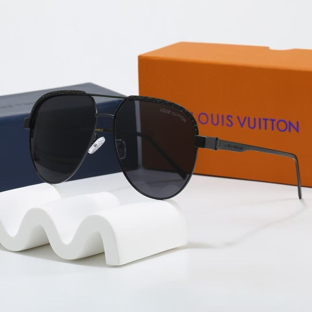 Louis vuitton Metal Aviator Frame Decorated Sunglasses