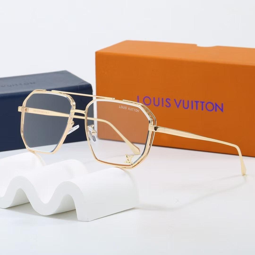 Louis vuitton Metal Double Bridge Polygonal Sunglasses