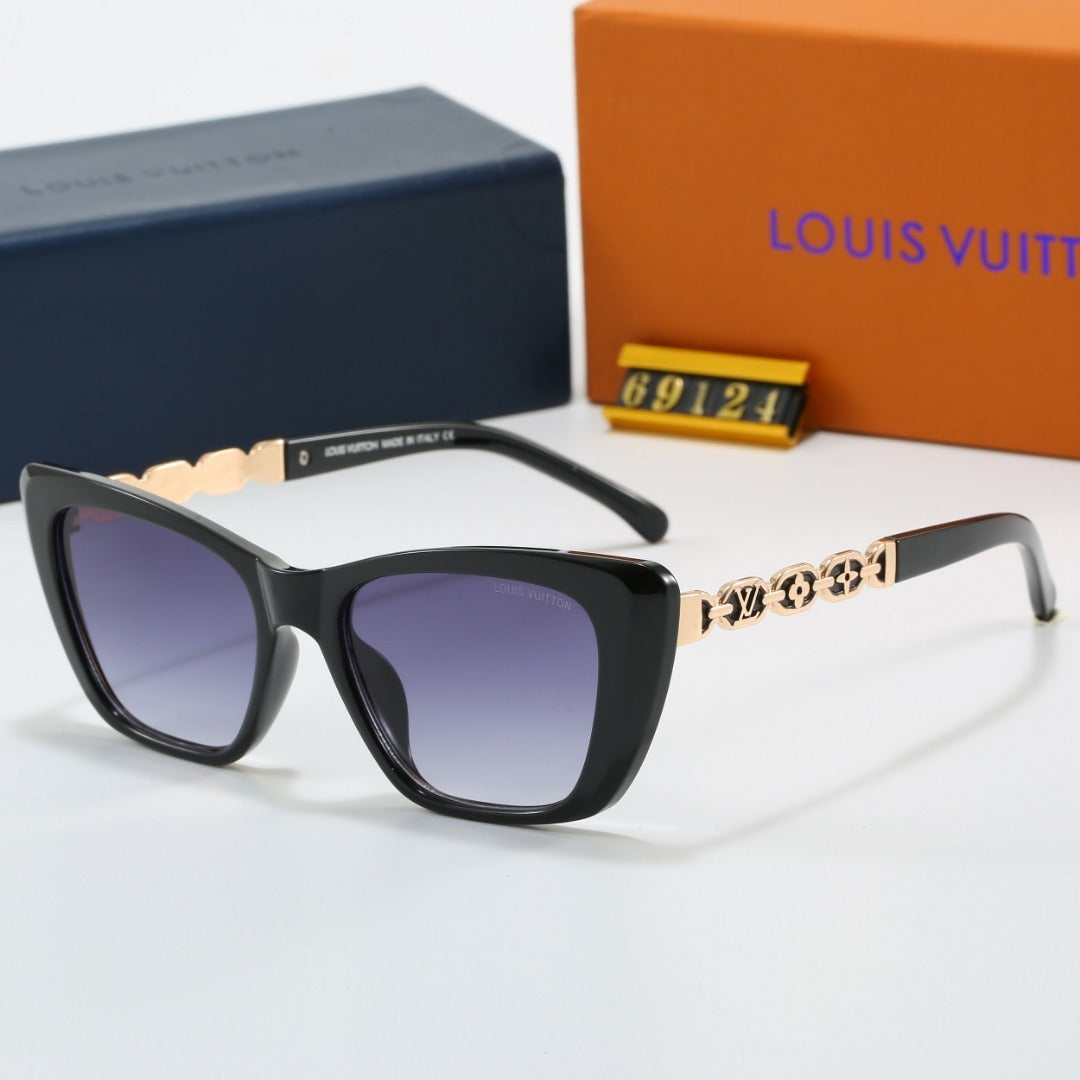 Louis vuitton Cat Eye Sunglasses with Metal Chain Detail (Model 69124)