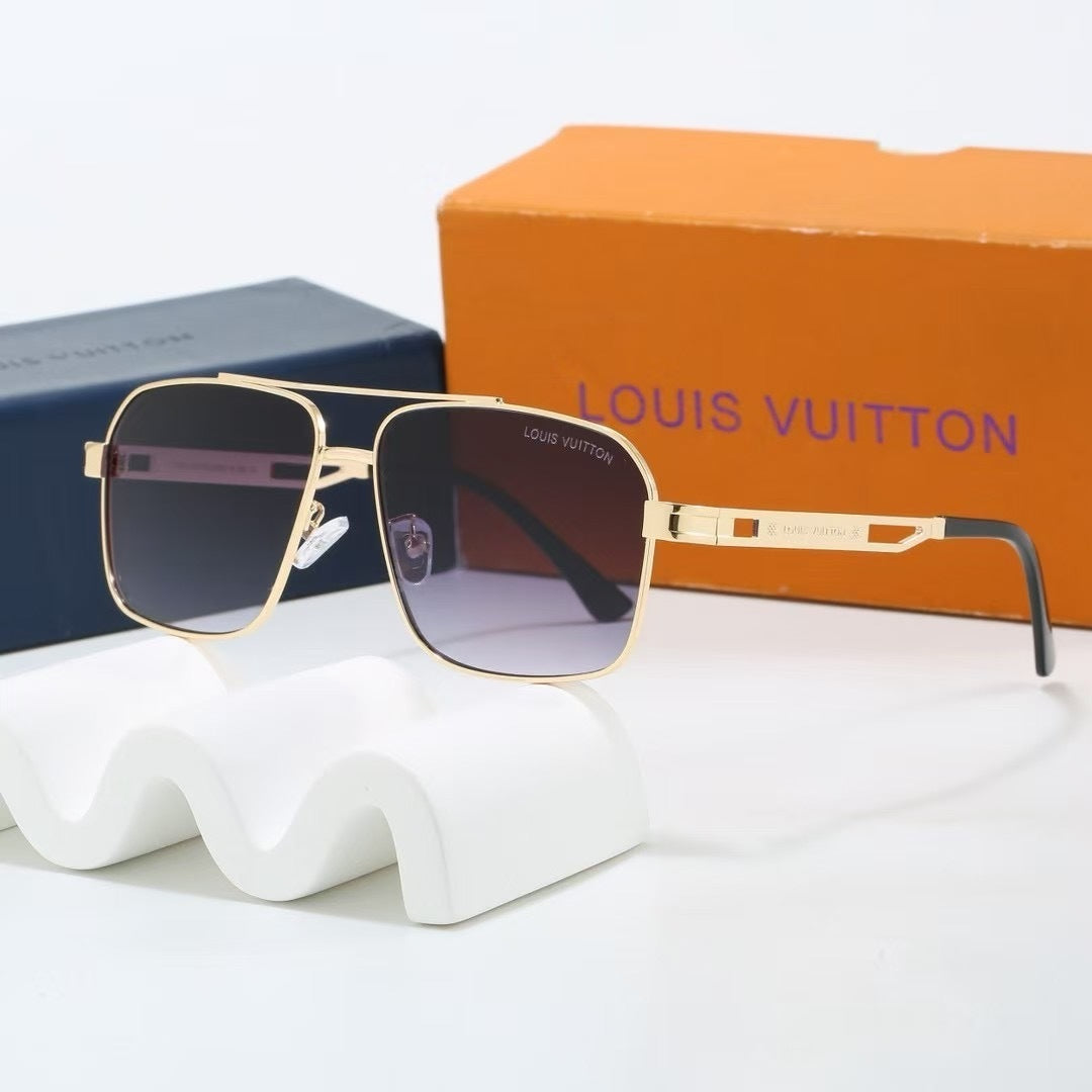 Louis vuitton Double Bridge Metal Square Sunglasses