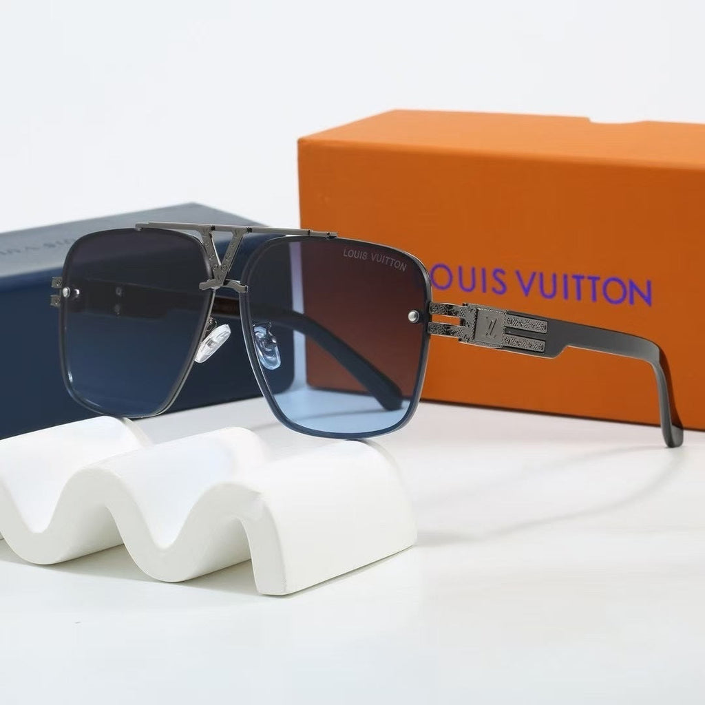 Louis vuitton V-Logo Double Bridge Aviator Sunglasses