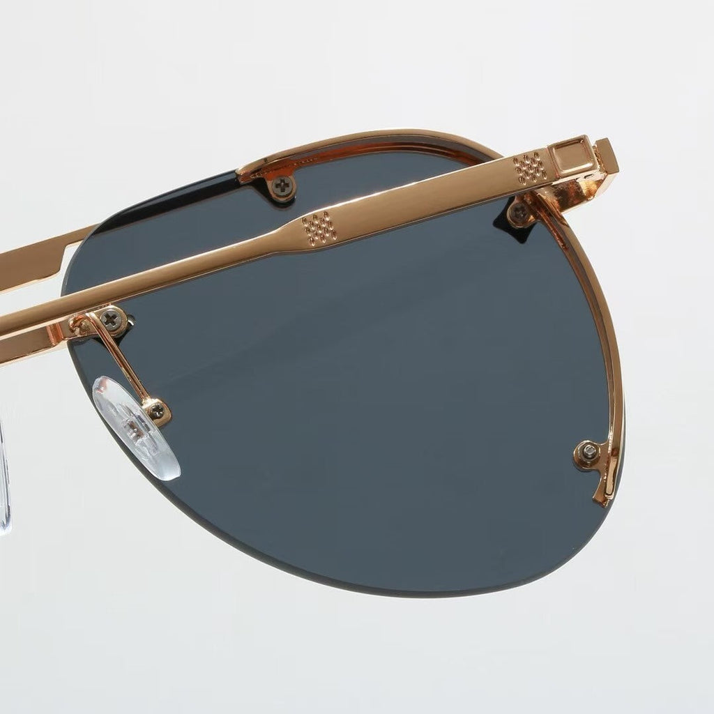 Louis vuitton Metal Double Bridge Aviator Sunglasses with Monogram Details