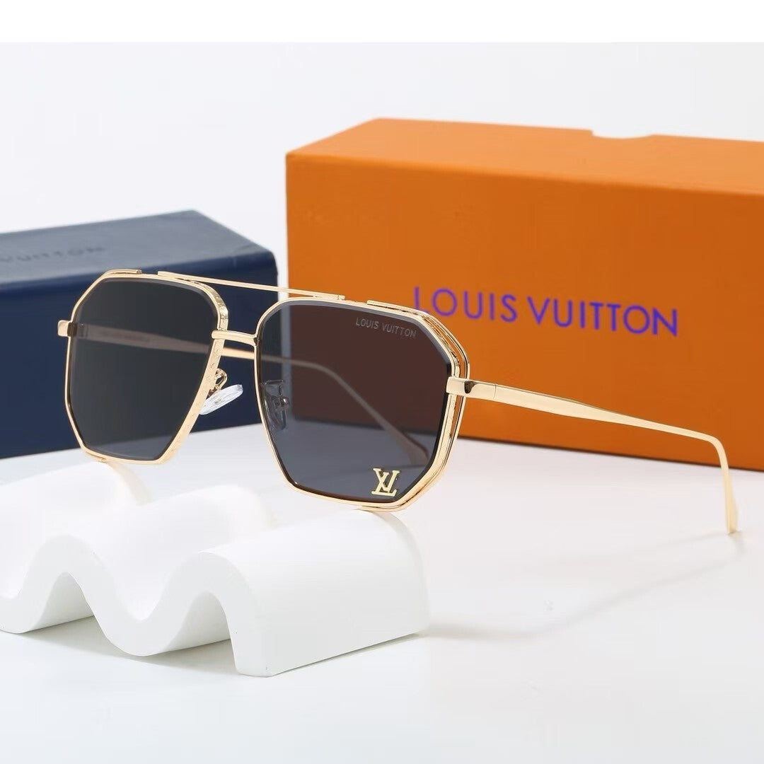 Louis vuitton Metal Double Bridge Polygonal Sunglasses