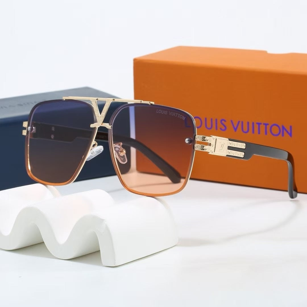 Louis vuitton V-Logo Double Bridge Aviator Sunglasses