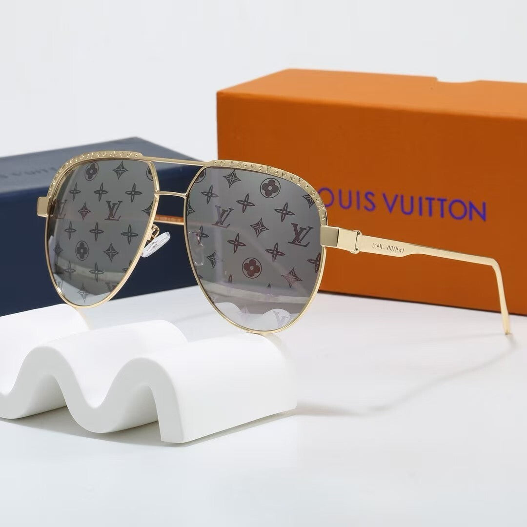 Louis vuitton Metal Aviator Frame Decorated Sunglasses