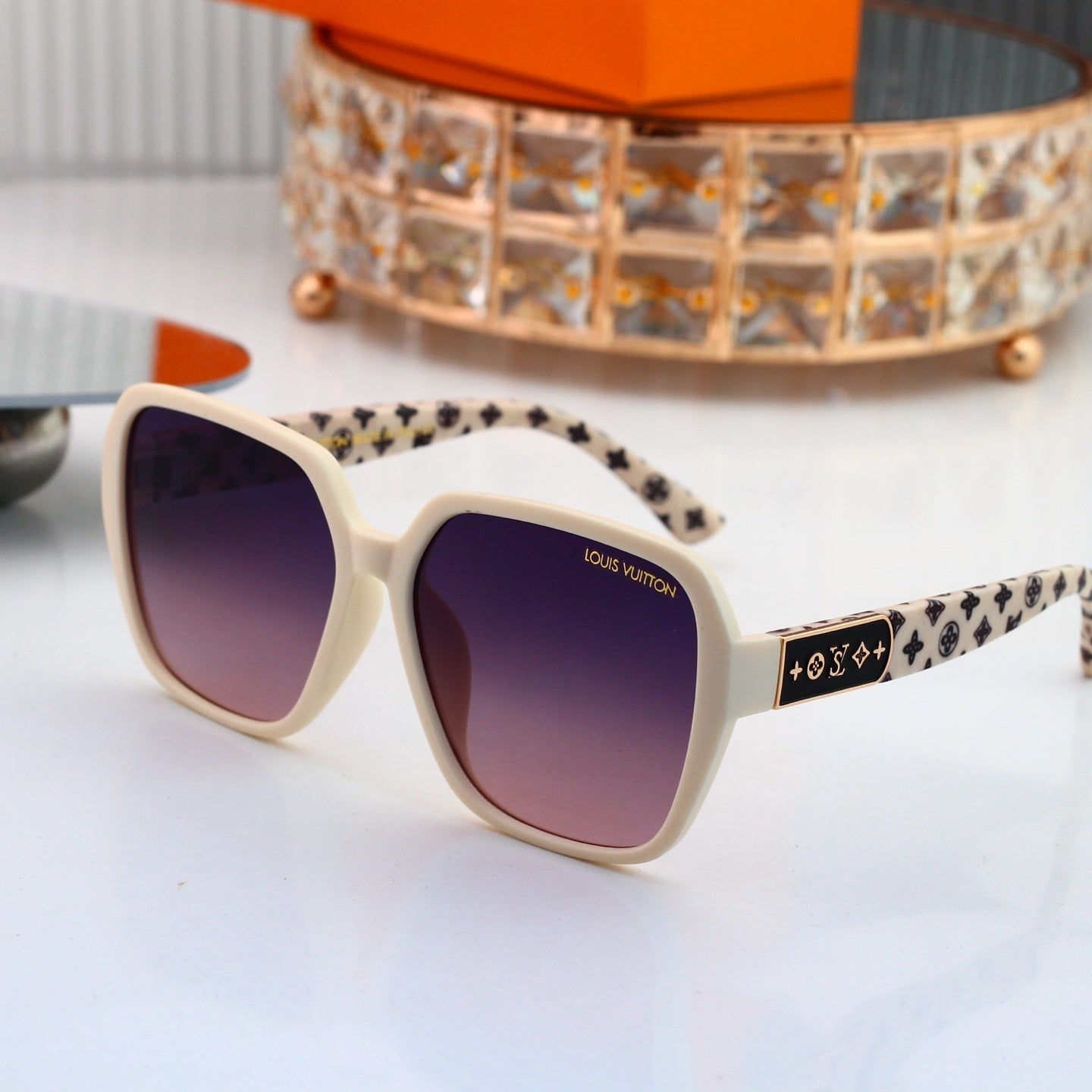 Louis vuitton Monogram Temples Oversized Sunglasses 4054