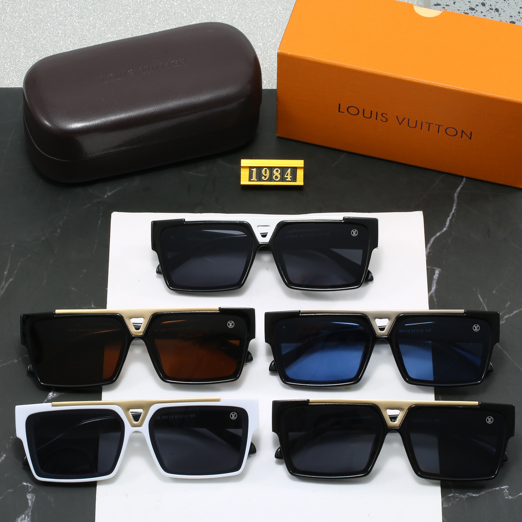 Louis vuitton Geometric Triangle Detail Oversized Square Sunglasses (Model 1984)