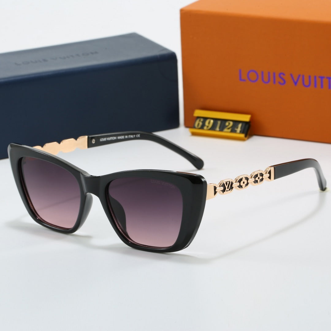 Louis vuitton Cat Eye Sunglasses with Metal Chain Detail (Model 69124)
