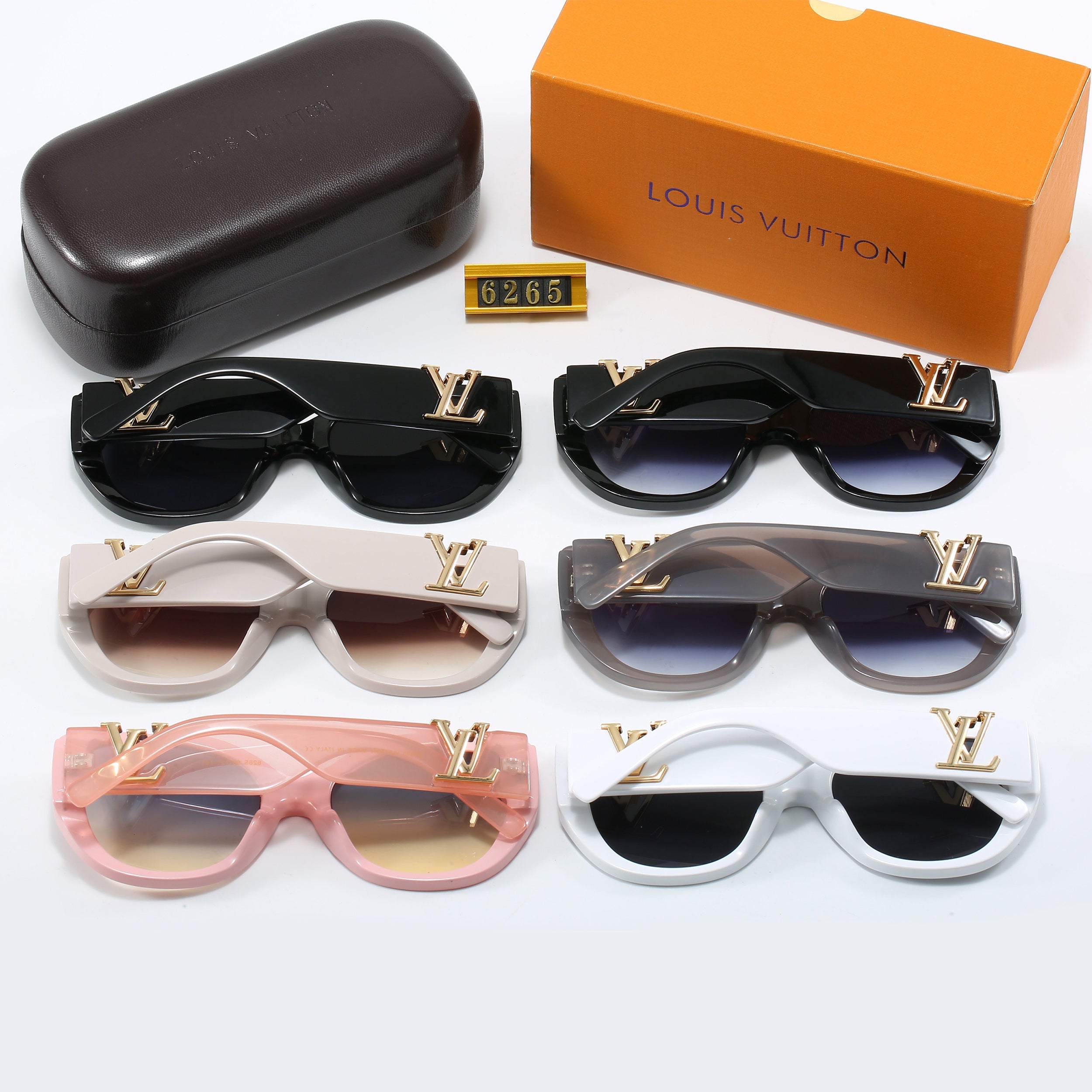 Louis vuitton Elegant Butterfly Bold Frame Sunglasses with Letter Detail (Model 6265)