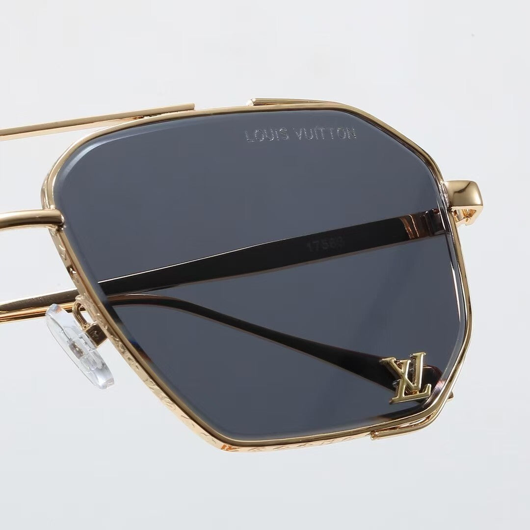 Louis vuitton Metal Double Bridge Polygonal Sunglasses