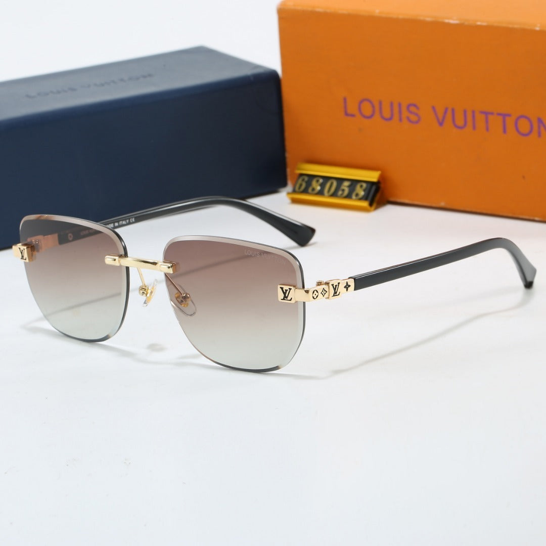 Louis vuitton Metal Plaque Rimless Sunglasses